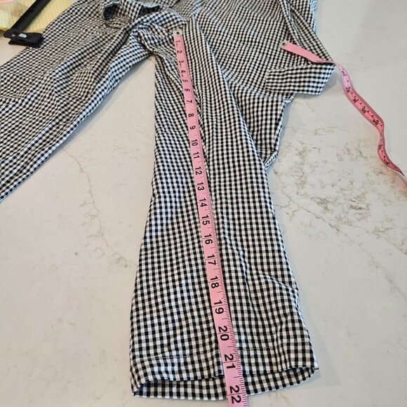 NEW Sincerely Jules Capris Pants Small Black White Checked Gingham Pedal Pusher - Picture 11 of 12